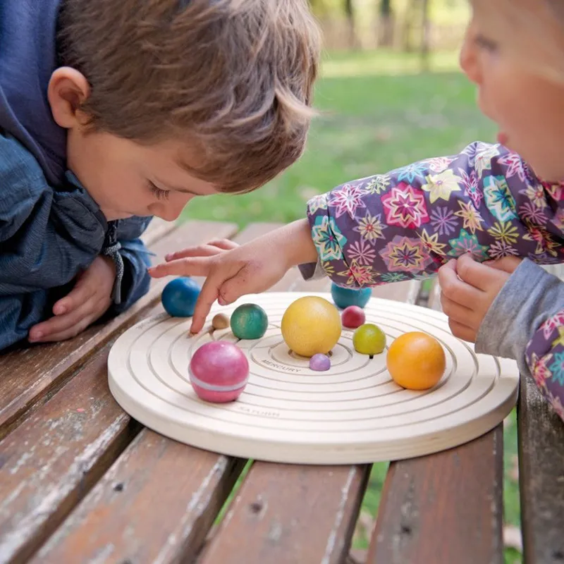 Set 3D-Sonnensystem aus Holz, 22-tlg.