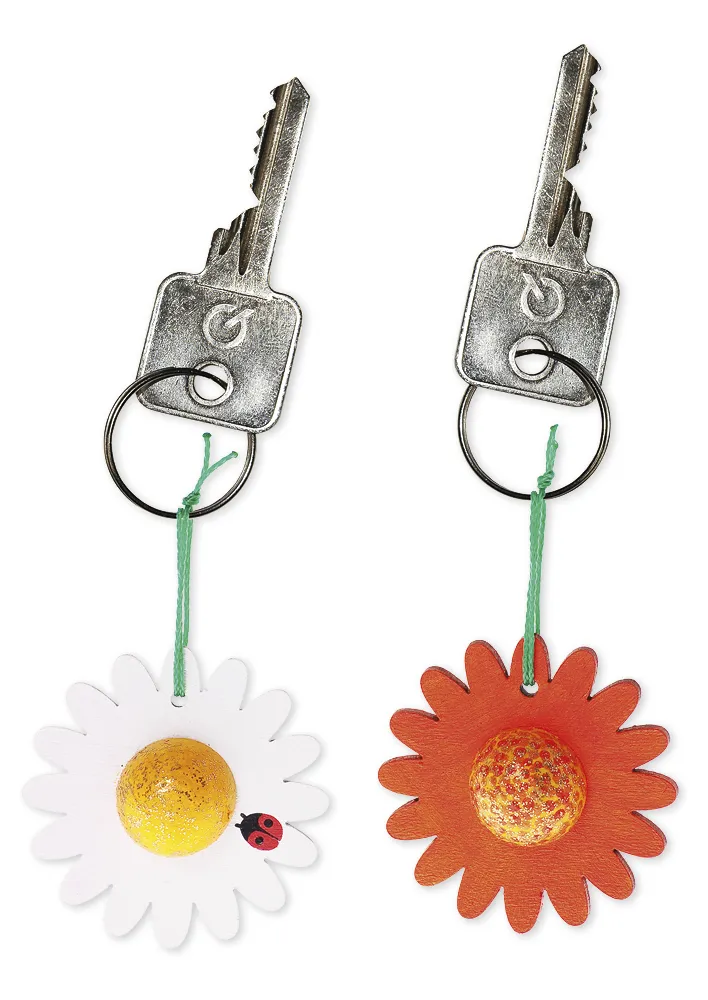 Schlüsselanhänger "Blume", 2 Stück