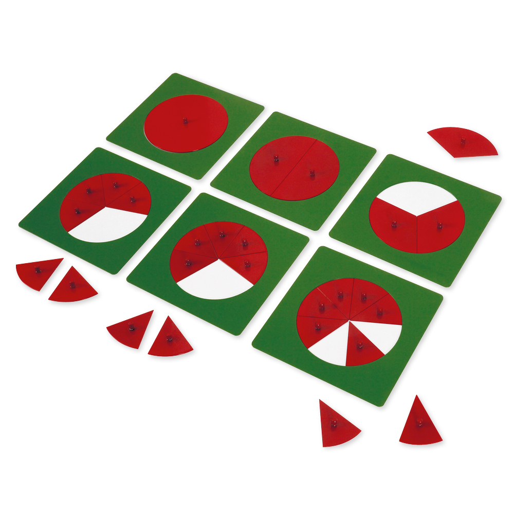 Cercles de fractions métalliques TimeTEX  « Montessori Premium »
