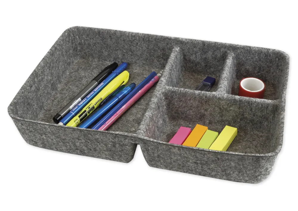 Tisch-Organizer "Filzi" aus Filz, grau