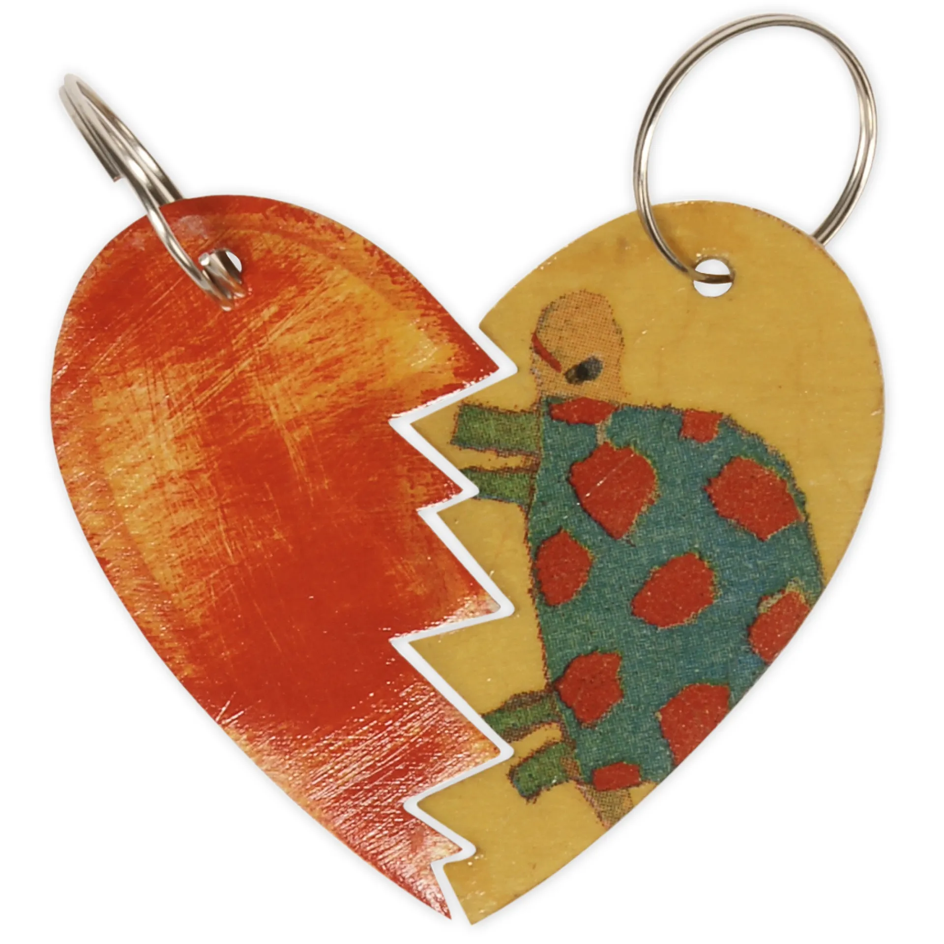 Schlüsselanhänger "Geteiltes Herz", 12 Stück