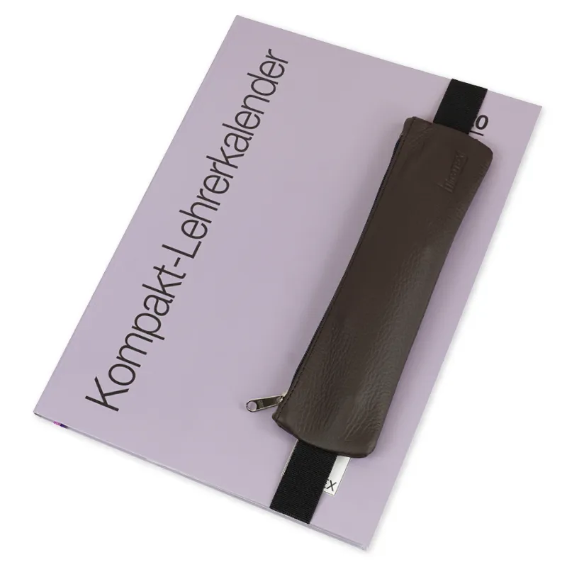 Aufspann-Stiftmäppchen aus Leder, für A5 und A4