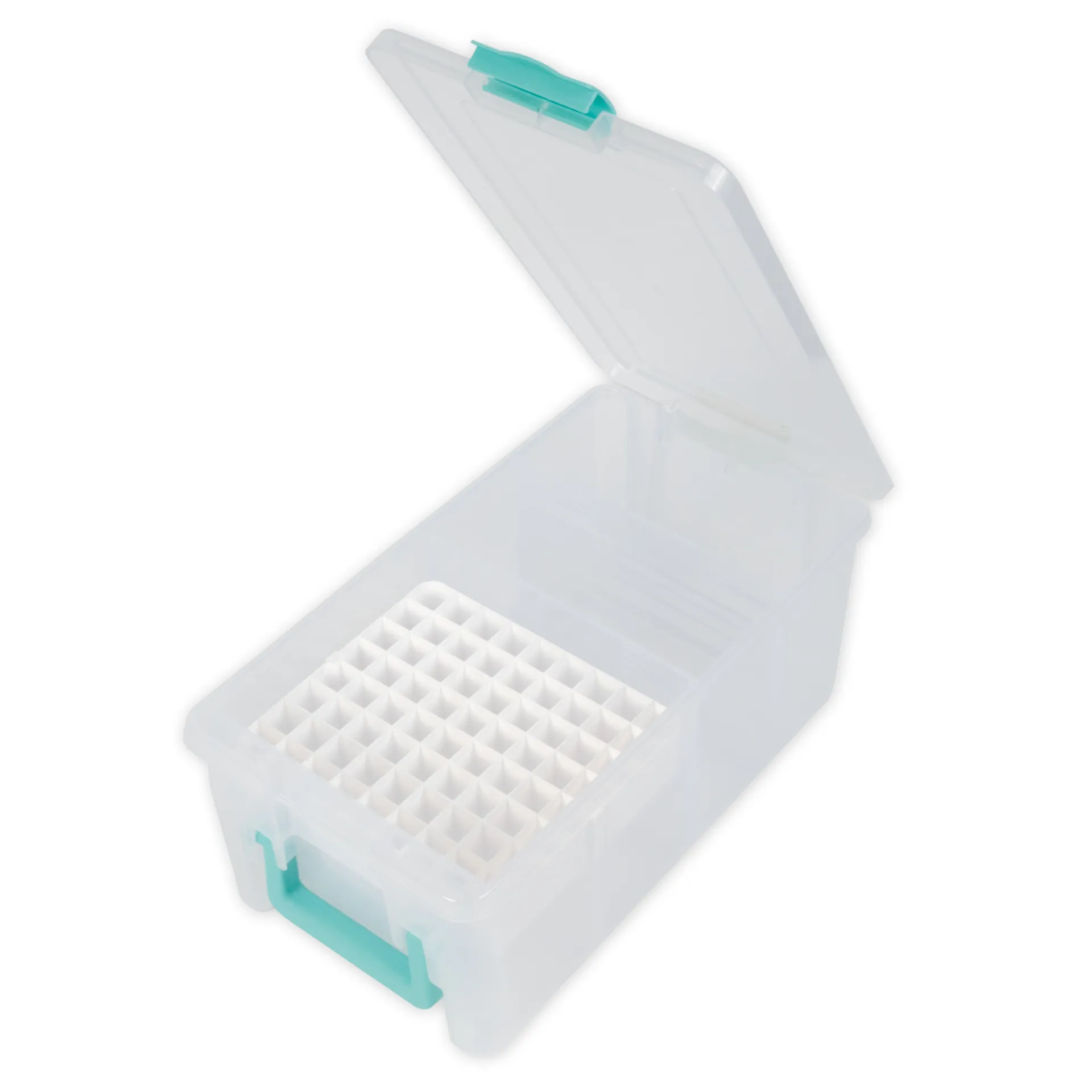 TimeTEX boks med hængslet låg og blyantindsats, transparent