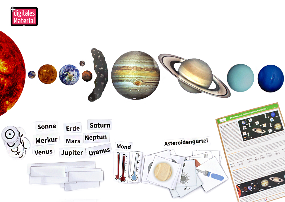 Planeten und Sonnensystem, magnetisch, 73-tlg.