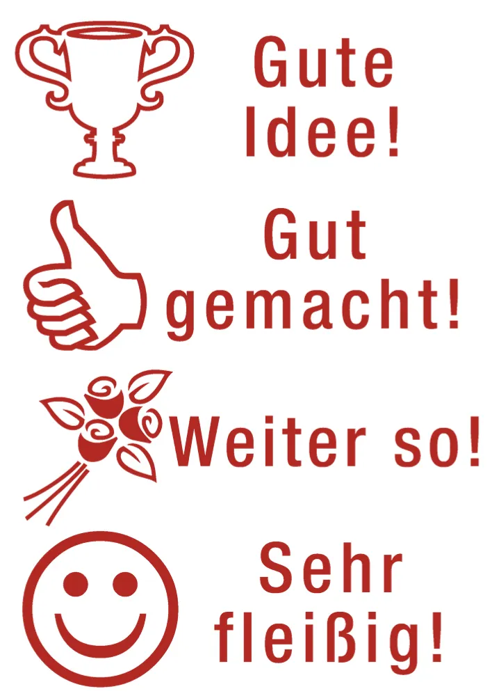 Siebdruck-Stempel "Perpetuum", 4 in 1, "Gute Idee"