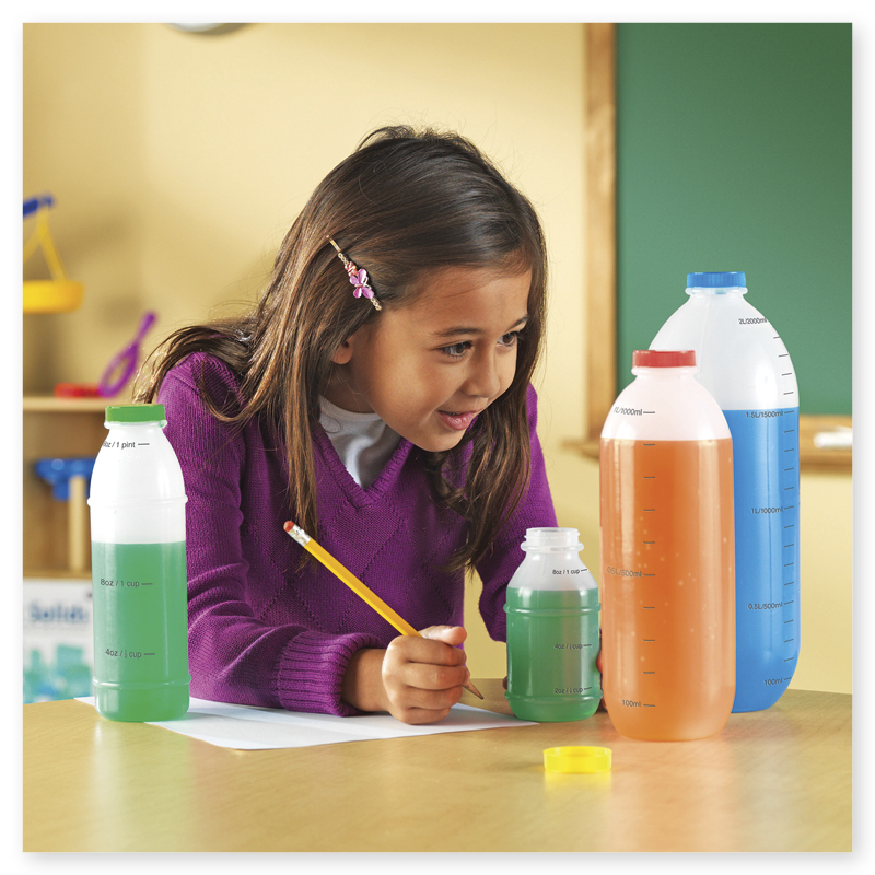 Kit de 4 bouteilles graduées de 25 cl à 2 litres