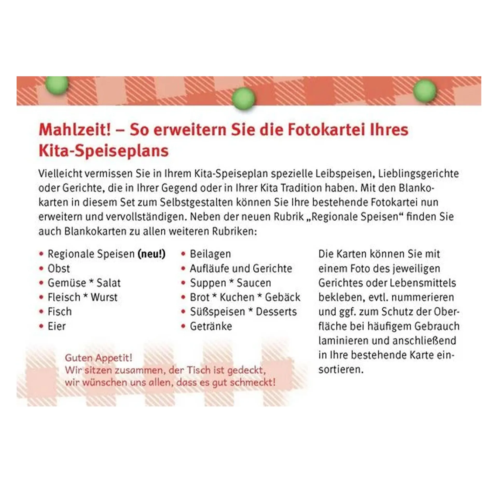 Bildkarten "Mahlzeit! Ergänzungsset zum Kita-Speiseplan", 48-tlg.