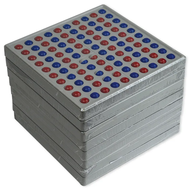 Set de classe de 8 bouliers ABACO de 100 boules rouges et bleues non imprimées