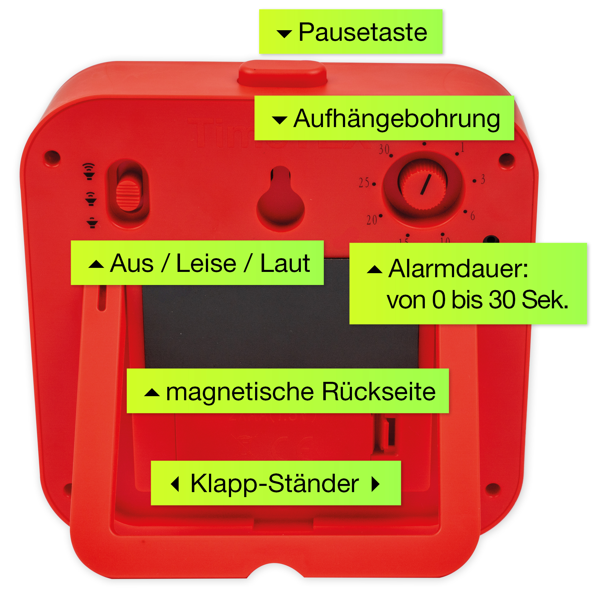 TimeTEX timer "geluidloos" ColorLINE