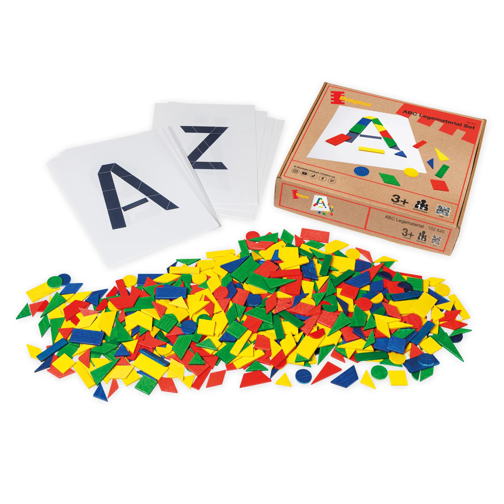 Buchstaben-Lernspiel „ABC“, mit Vorlagekarten