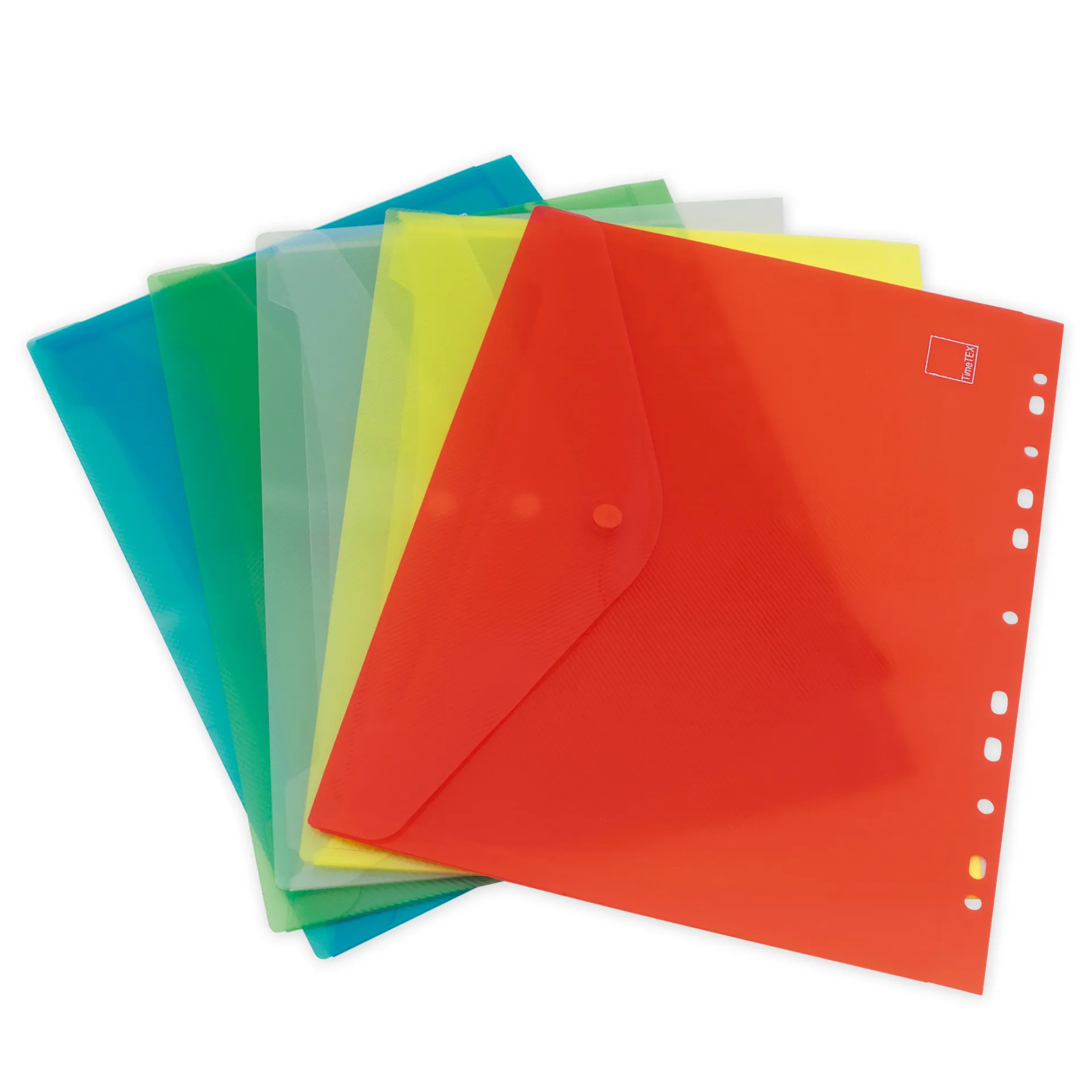 Set med A4 dokumentmappar för arkivering, 5 st., diverse färger