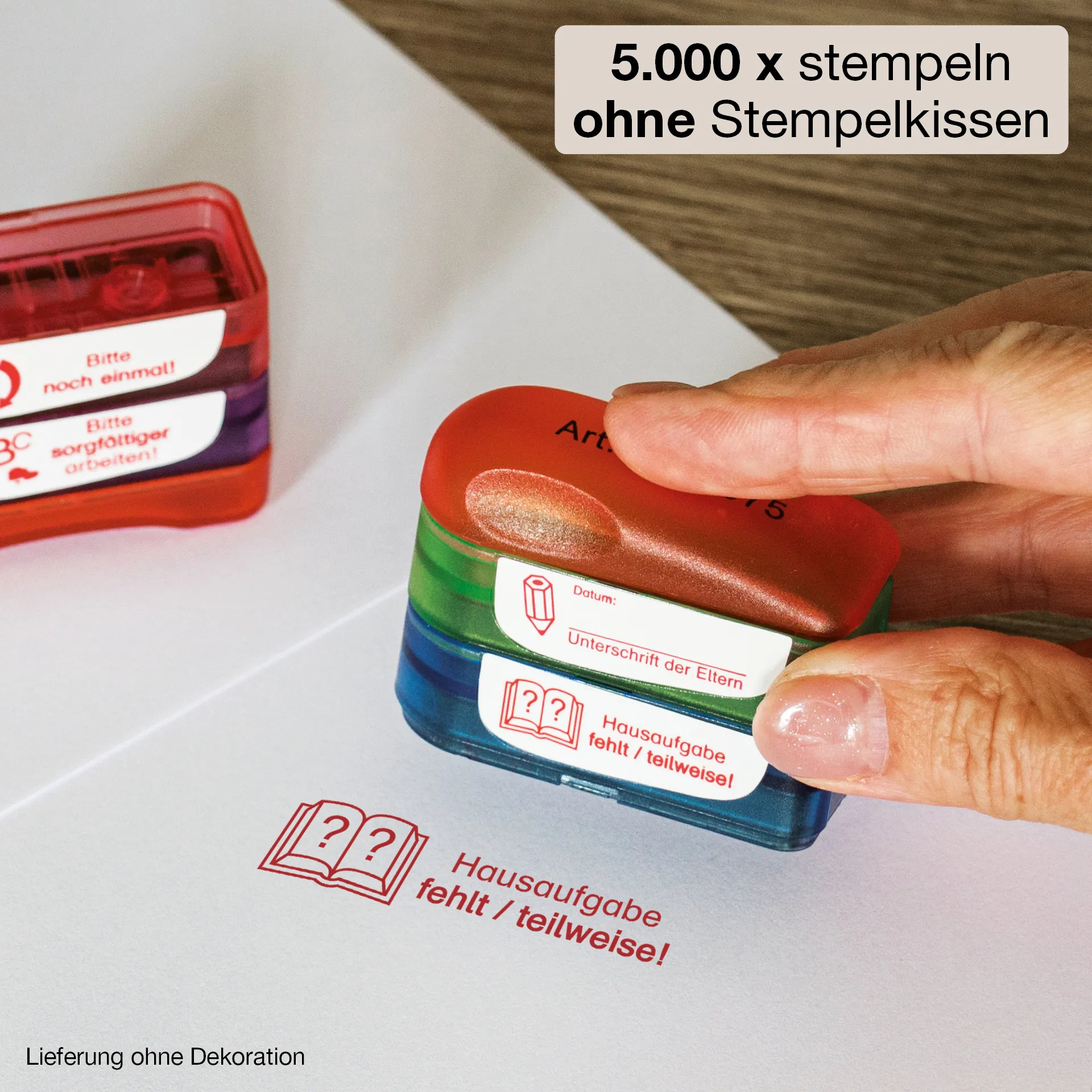 Tampon sérigraphique « Perpetuum », 4 en 1, « Signature »