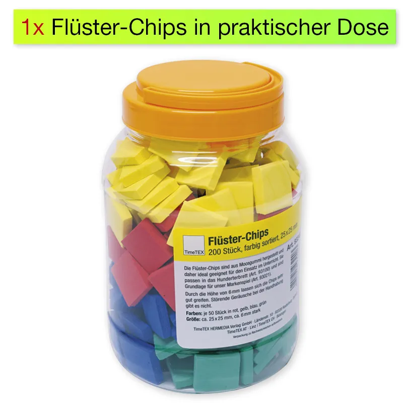 Set Markenspiel aus Holz mit Flüster-Plättchen, 202-tlg.