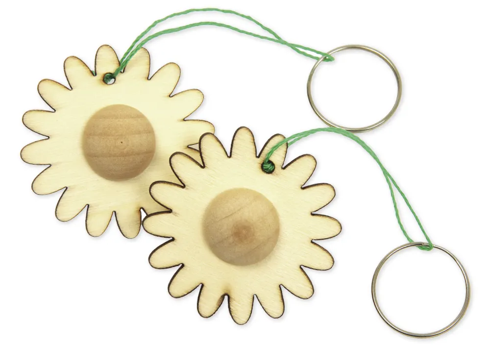 Schlüsselanhänger "Blume", 2 Stück