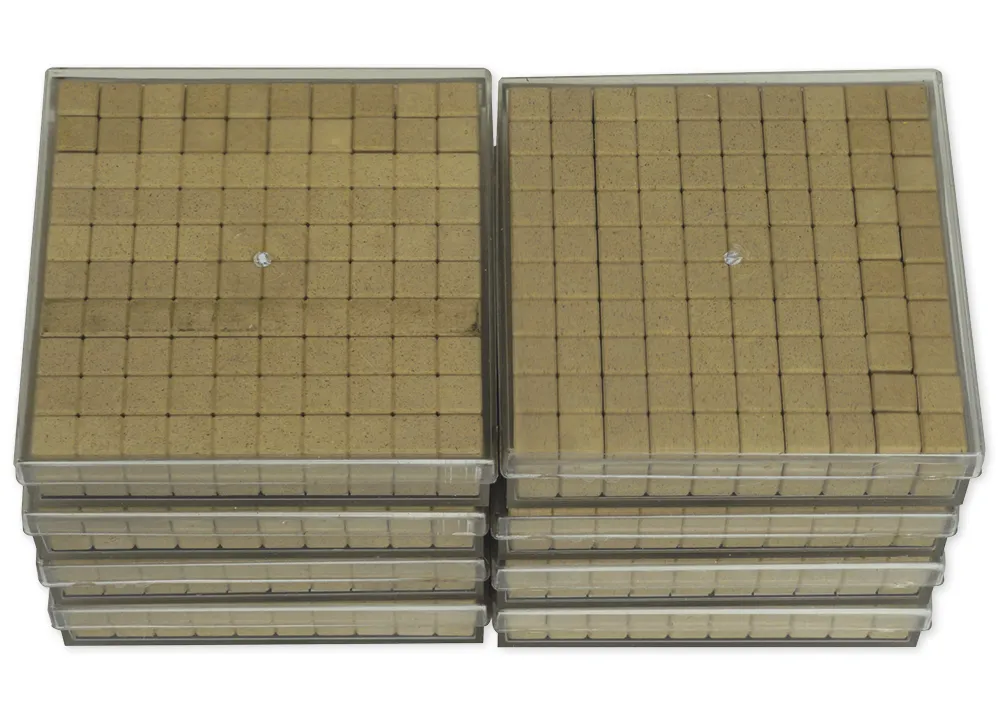 Klassensatz Hunderter-Platte aus RE-Wood, 8-tlg. in Stapel-Box