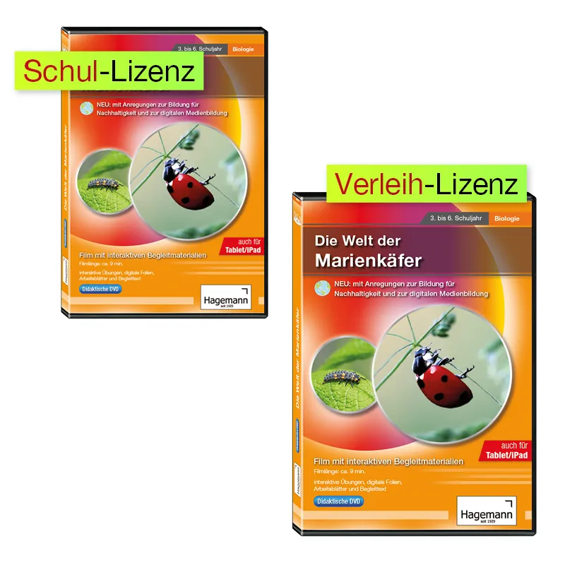 Didaktische DVD "Die Welt der Marienkäfer", tabletfähig