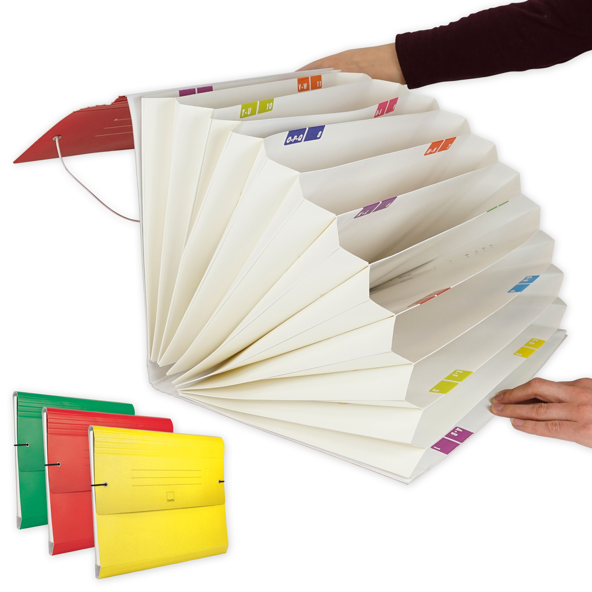 Hagemann Fächermappe aus Pappe A4-Plus, farbig
