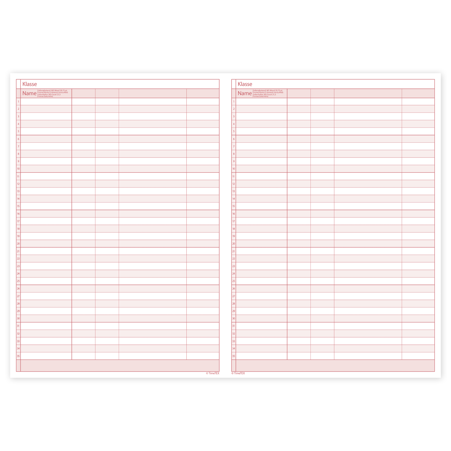 TimeTEX Heft Stoffverteilungs-Plan A4 TimeTEX Heft Stoffverteilungs-Plan A4