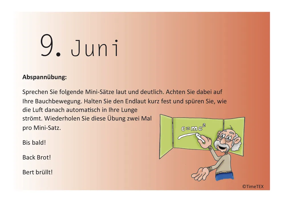 TimeTEX Aufstell-Kalender für die Stimme, A6