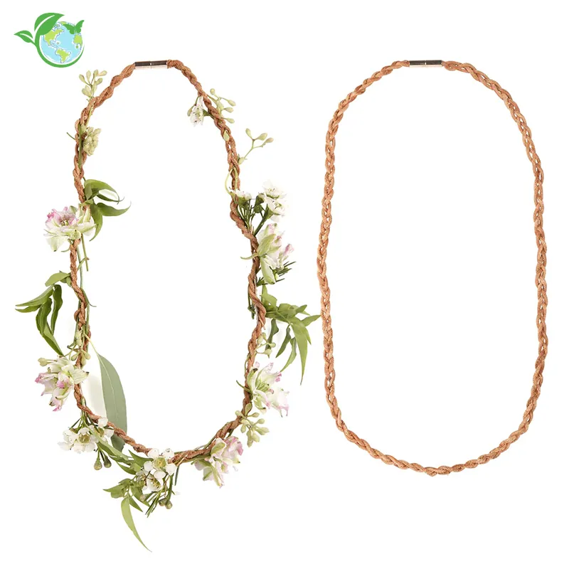 Halskette für Blumen aus Leder, 62 cm