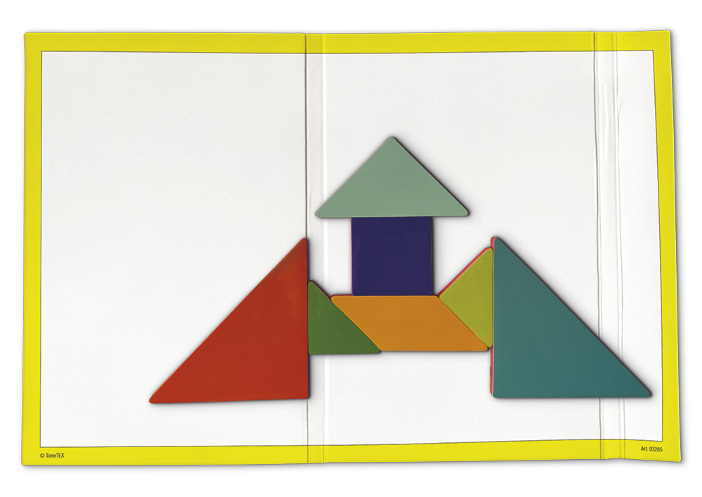 Magnetisk Tangram 11 x 11 cm, 7 delar