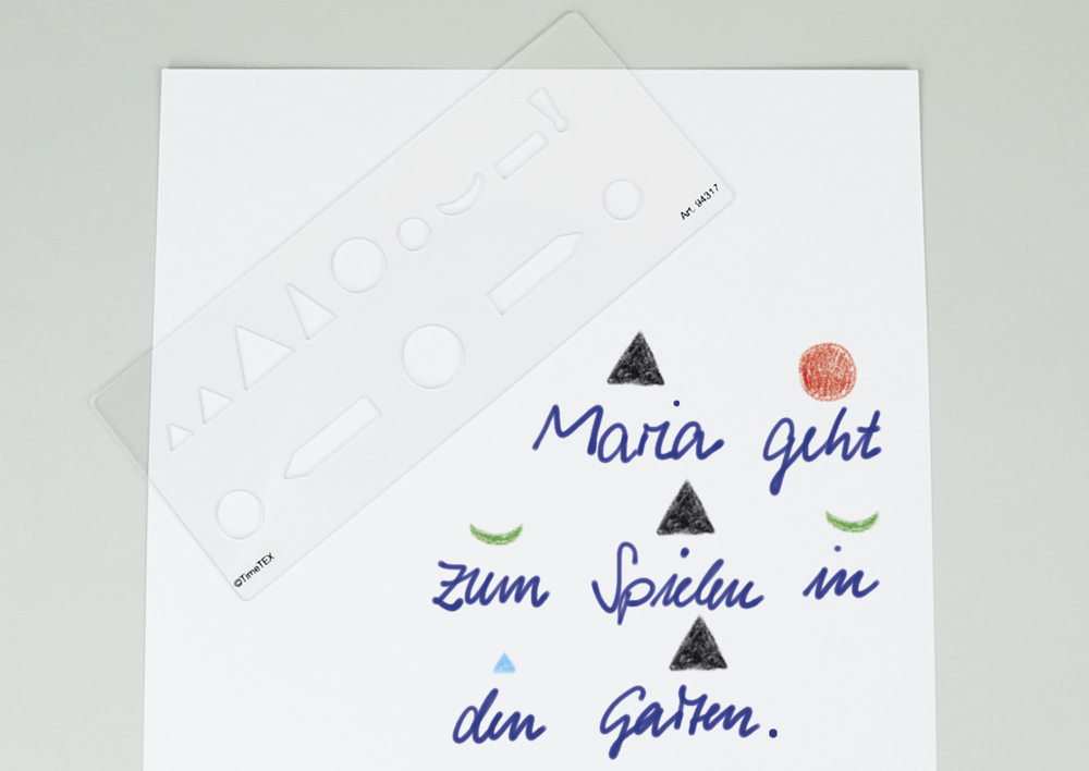 Ord Skiss mall, ca. 175 x 70 mm, 1 mm styrka "Montessori Premium"