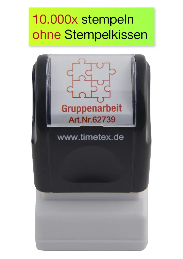 Siebdruck-Stempel "Perpetuum", "Gruppenarbeit"