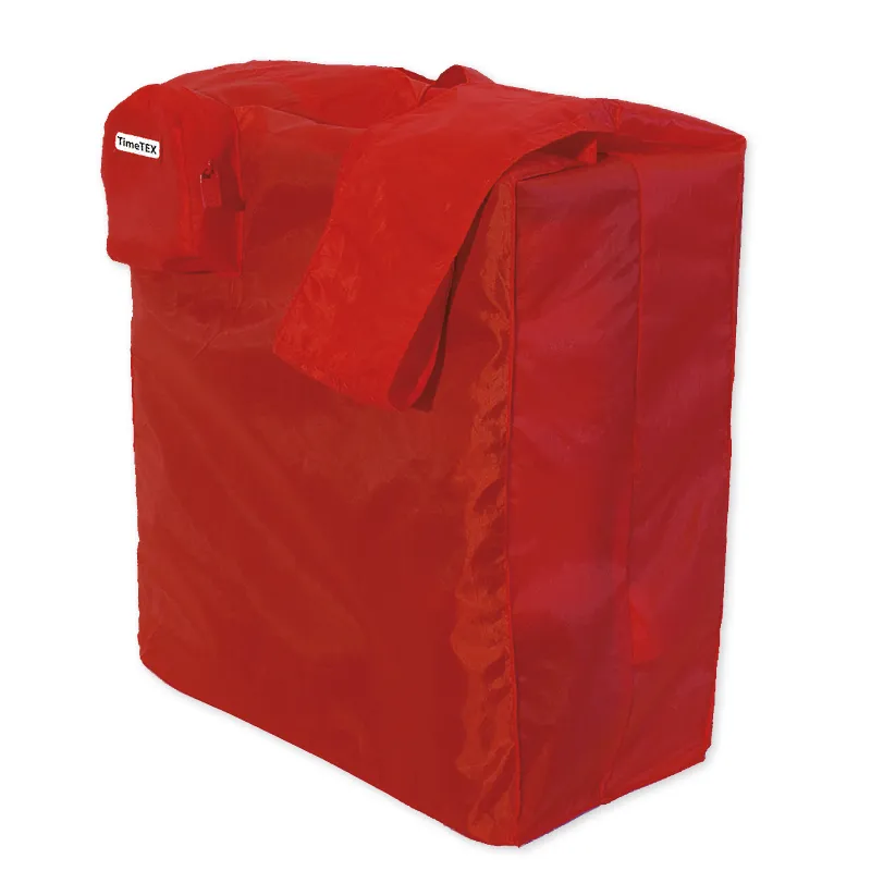 Hopfällbar bärväska av nylon, röd