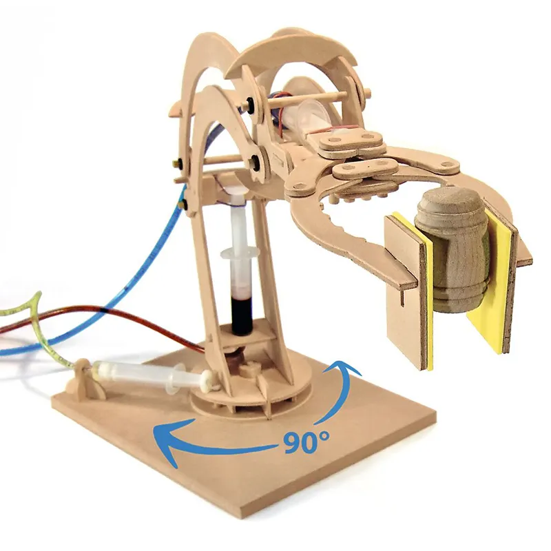 Hydraulischer Roboterarm aus Holz
