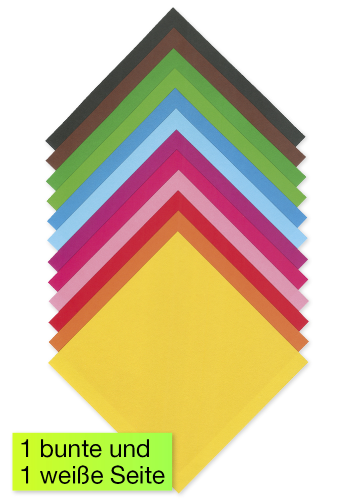Faltblätter aus Origamipapier 13x13 cm, 96 Blatt
