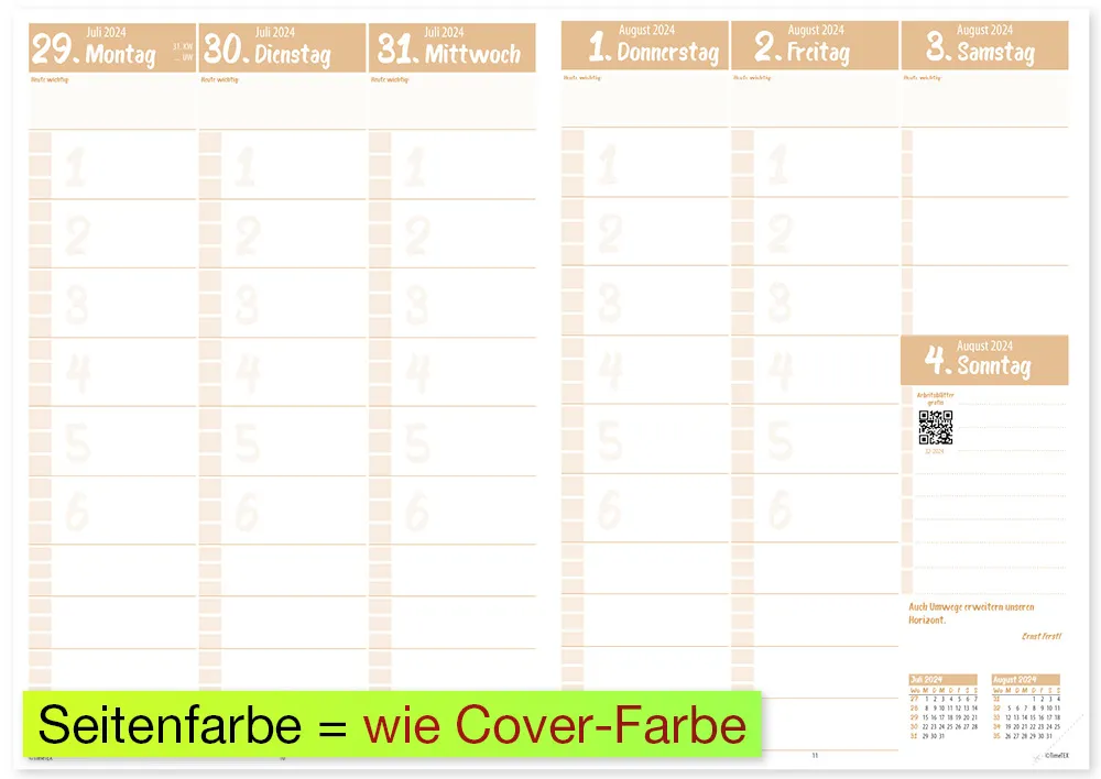 TimeTEX Design-Schulplaner A5-Plus 2026/2027, malve