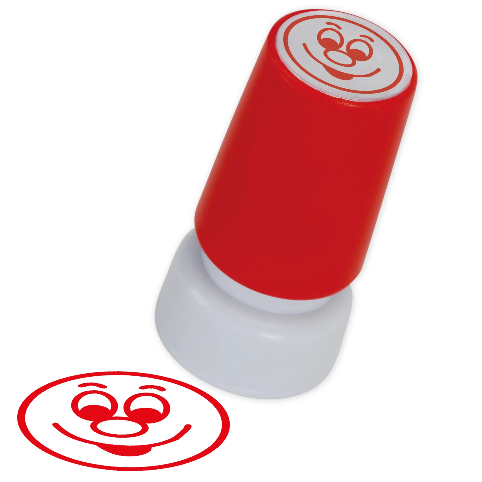 Siebdruck-Stempel "Perpetuum", "Gesicht lachend"