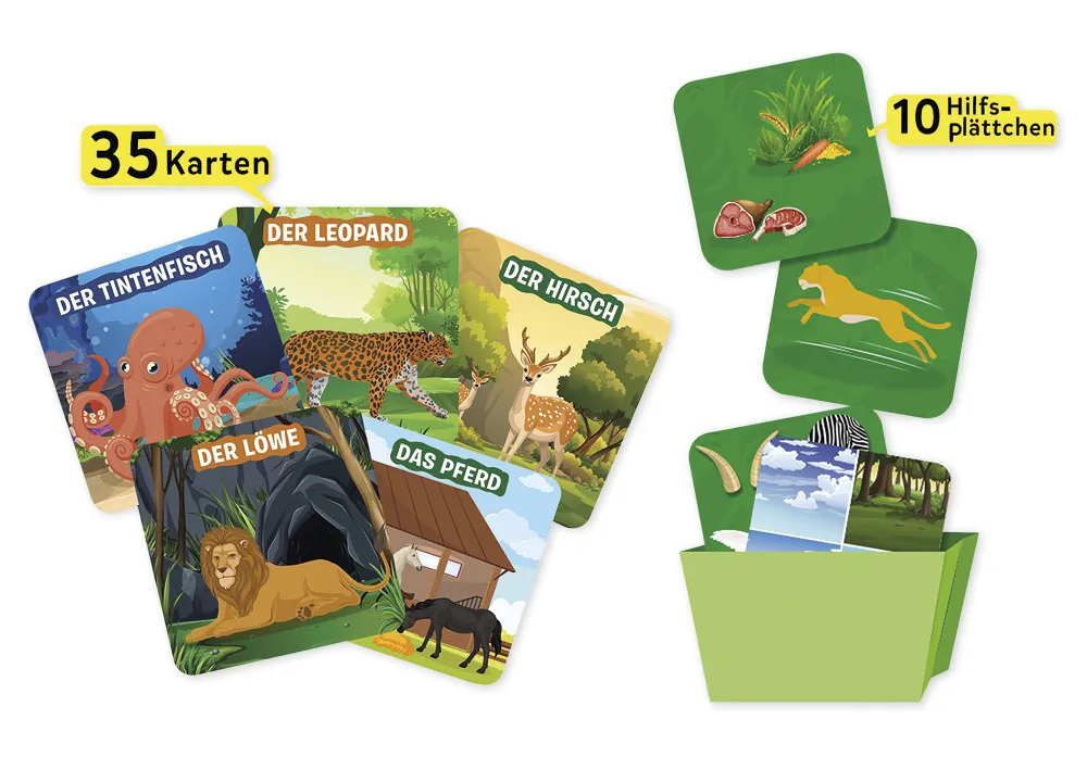 Lernspiel "Tierreich - 10x darfst Du raten Junior", 46-tlg.