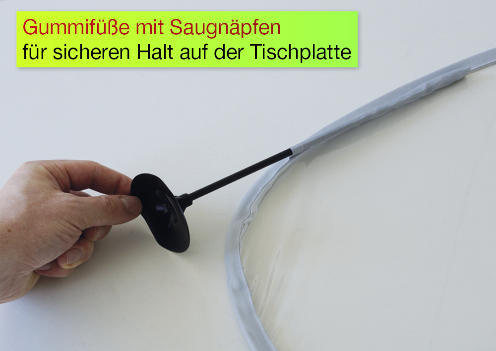 Hygiene-Schutzaufsteller Basic U- und Z-Form, 3-fache Trennwand