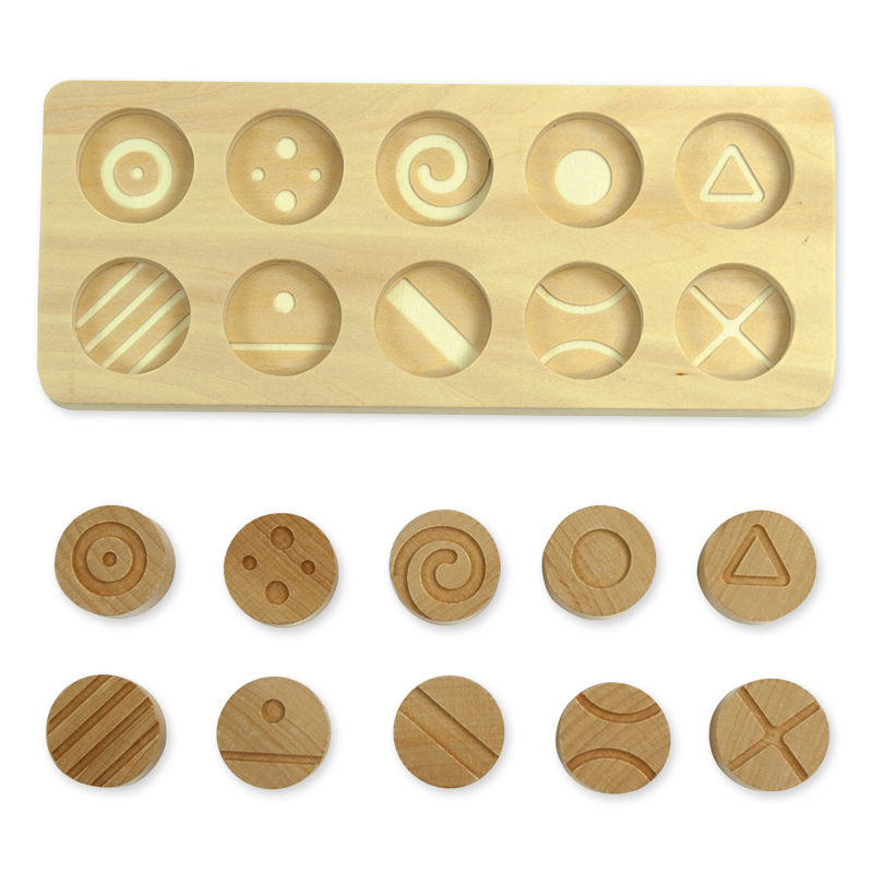Jeu de logique sensoriel, en bois, 11 pcs