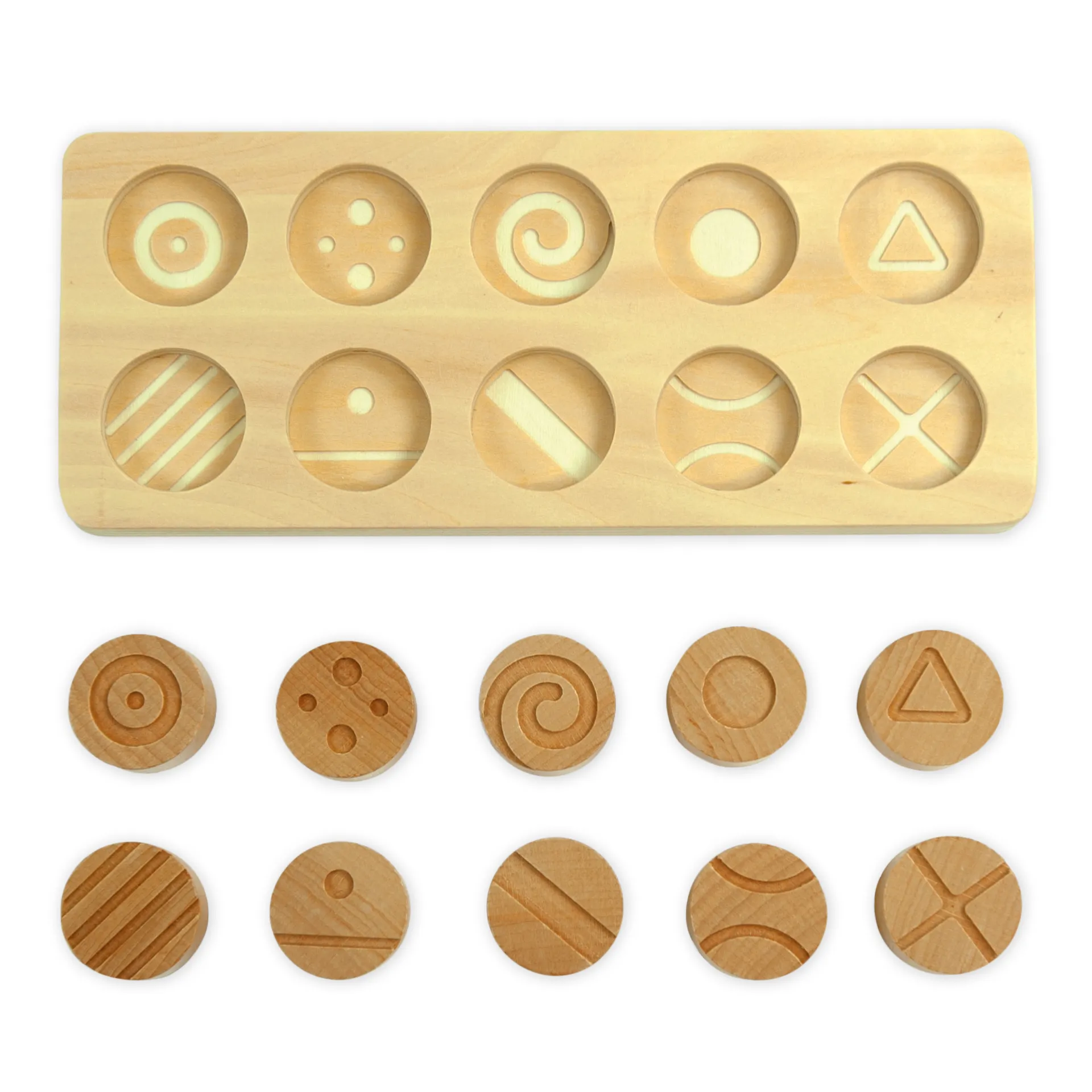 Jeu de logique sensoriel, en bois, 11 pcs
