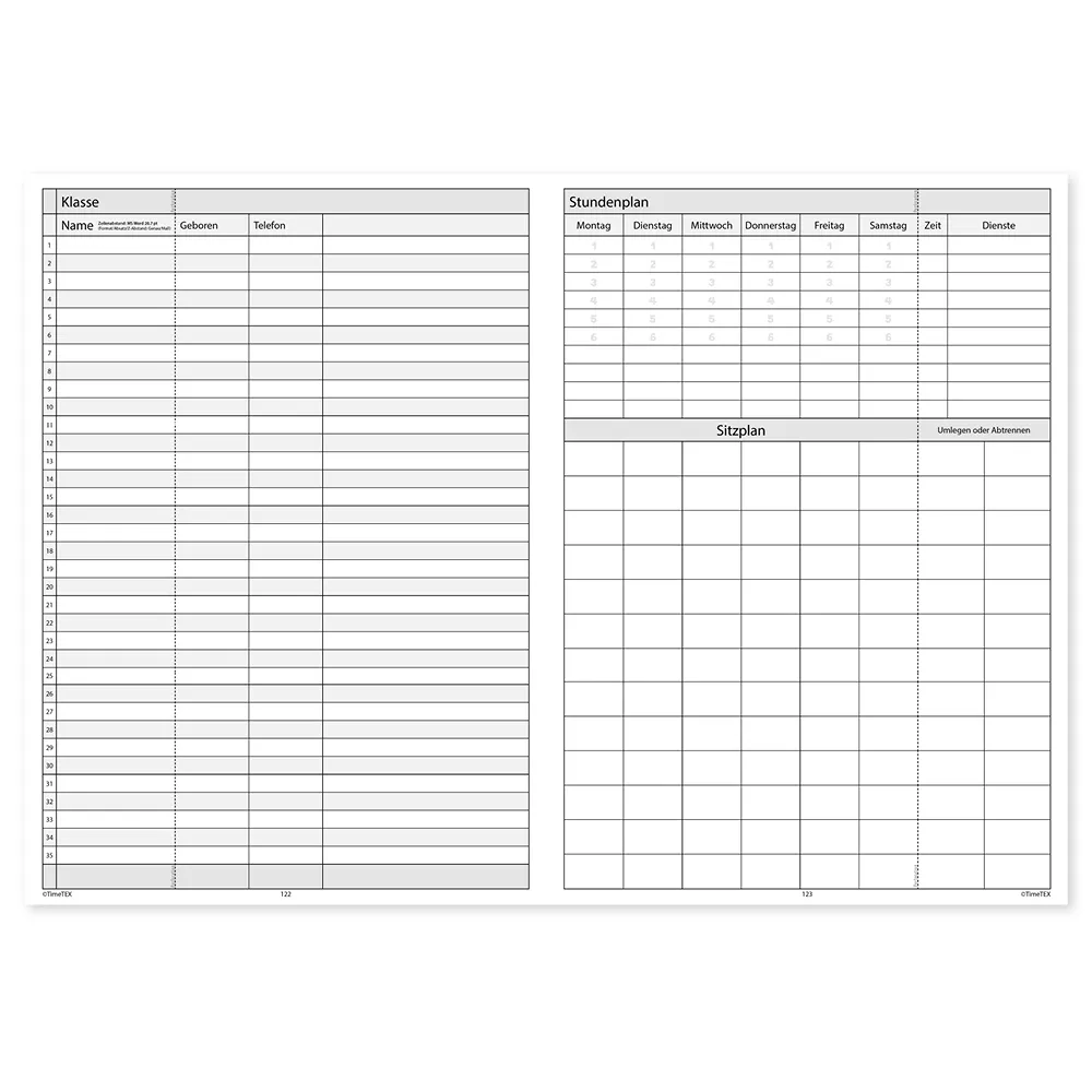 TimeTEX Natura-Schulplaner A4-Plus 2025/2026