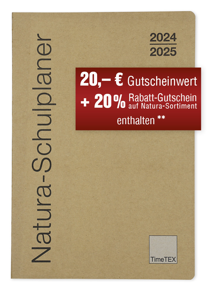 TimeTEX Natura-Schulplaner A4-Plus 2024/2025
