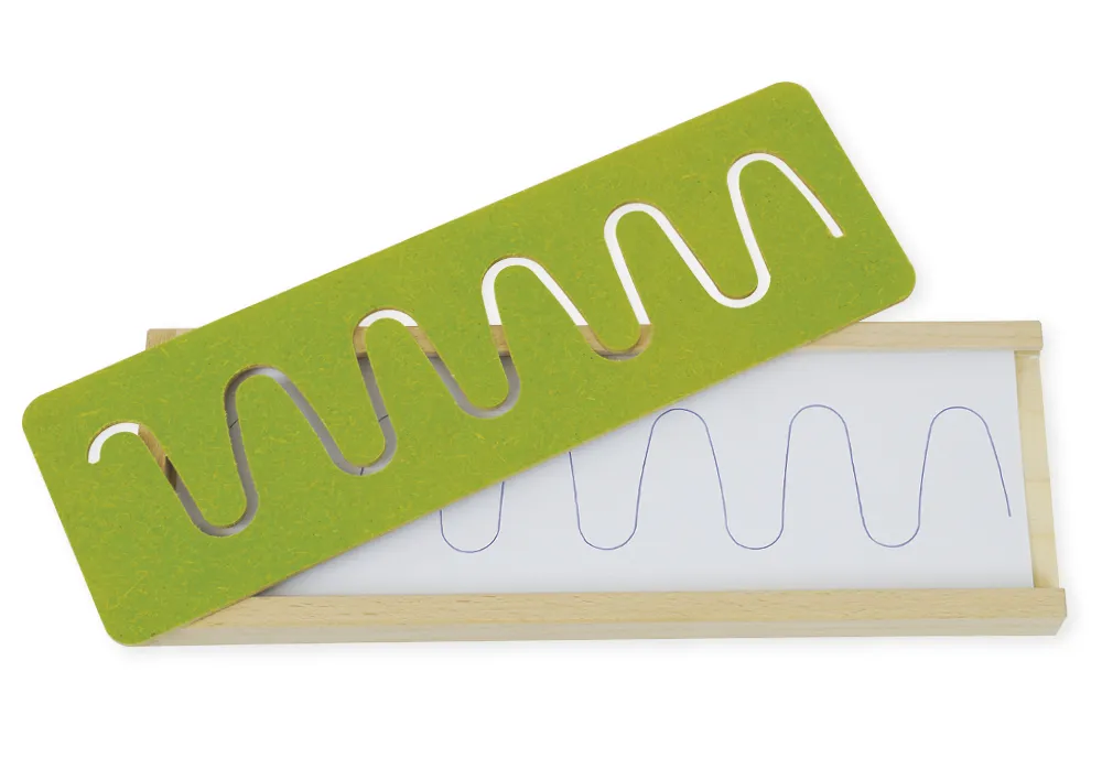 Set Schwungübungs-Schablonen aus Holz, 16-tlg.