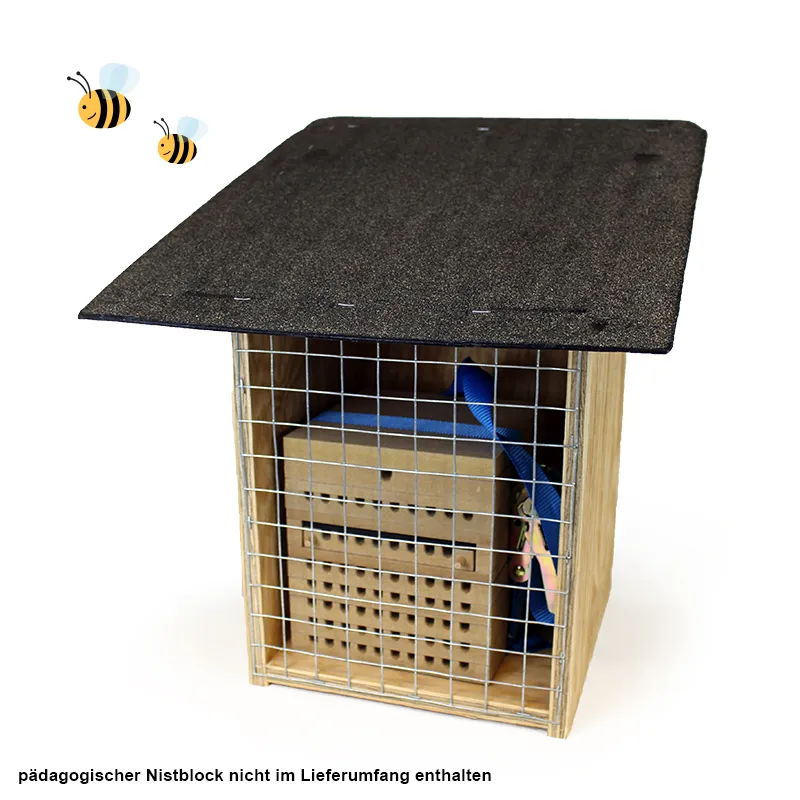 Schutzhaus für pädagogischen Nistblock