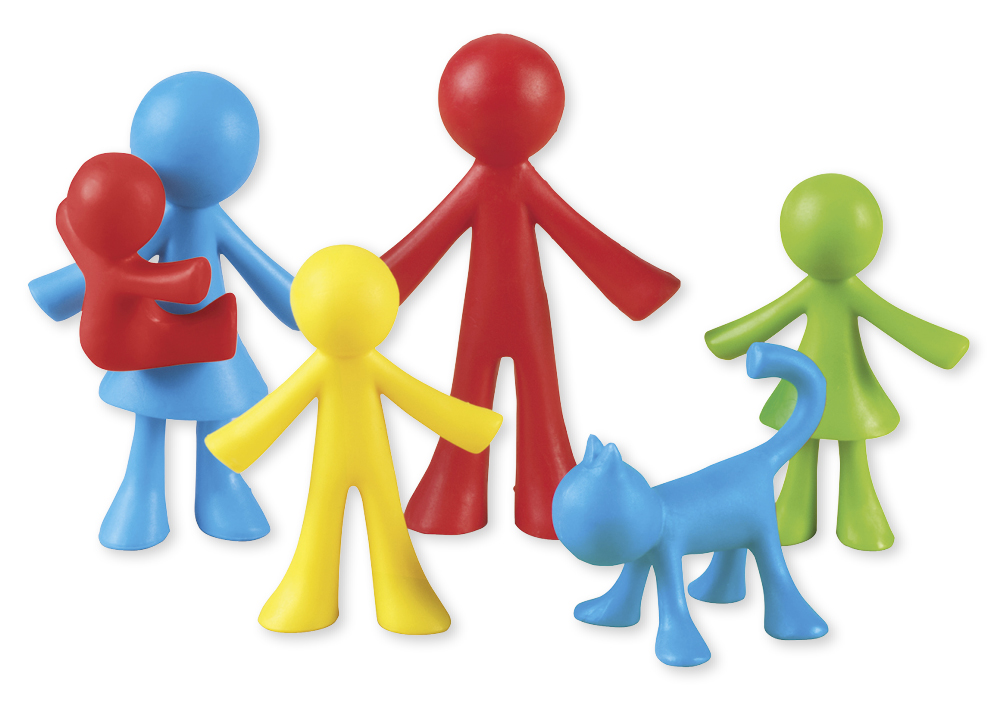 Hagemann Set Familien-Figuren farbig sortiert, 24-tlg.