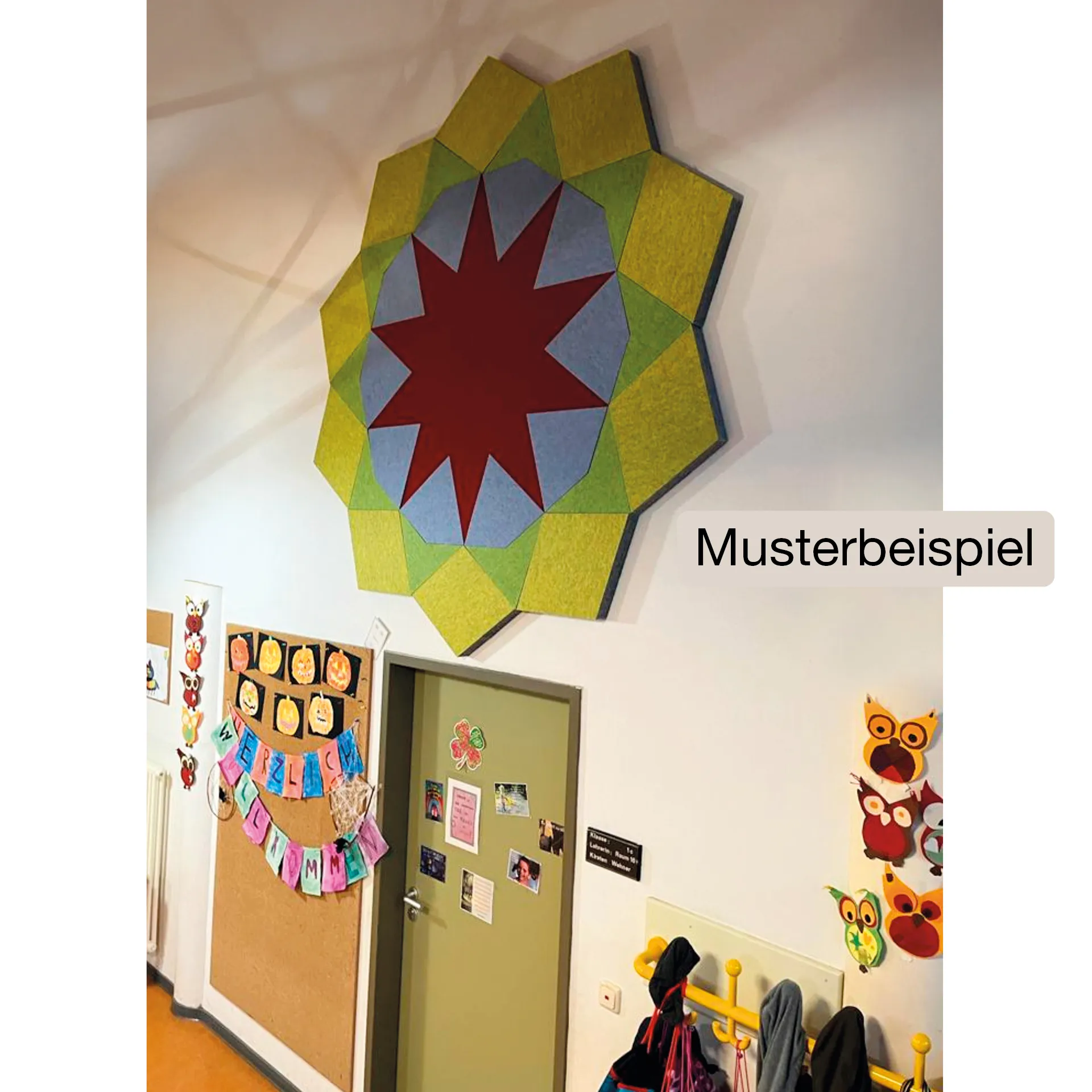 Schallabsorber Silentstar "Sonne", 123x129 cm, 40-tlg.