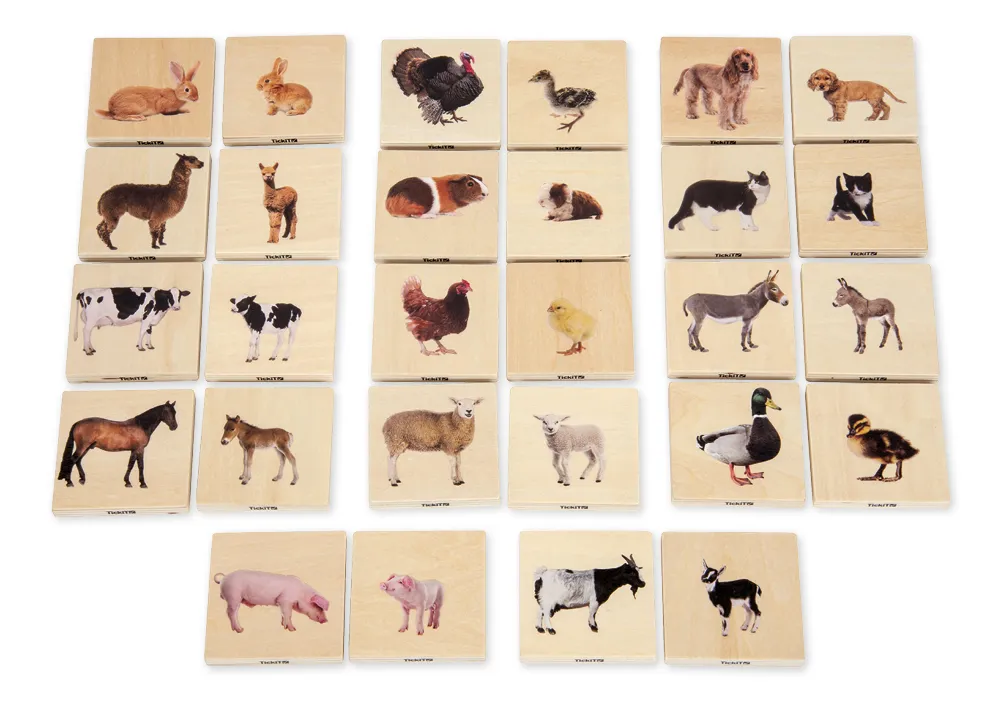 Mamma och barn minnesspel "husdjur", 28 st.
