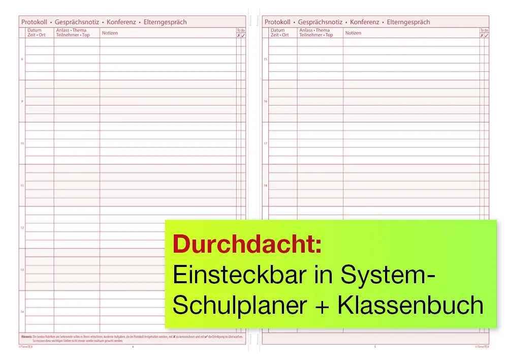 TimeTEX Heft Schul-Notizen A4