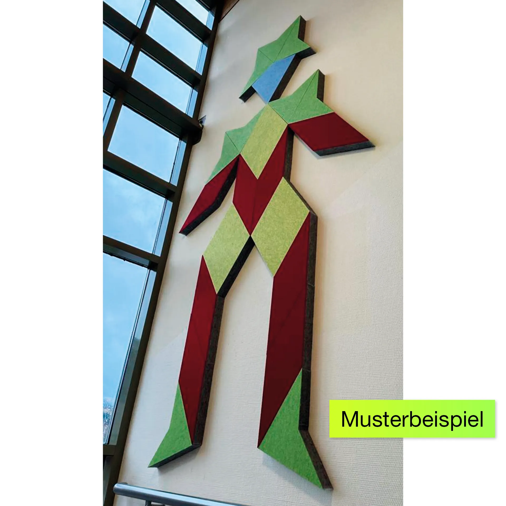 Schallabsorber AcousticArt "Mann mit Hut", 145x256 cm, 21-tlg.