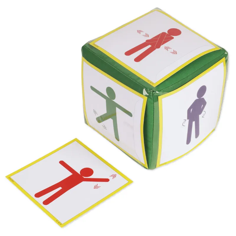 Blanco dobbelsteen met insteekhoes eenkleurig, 15 cm