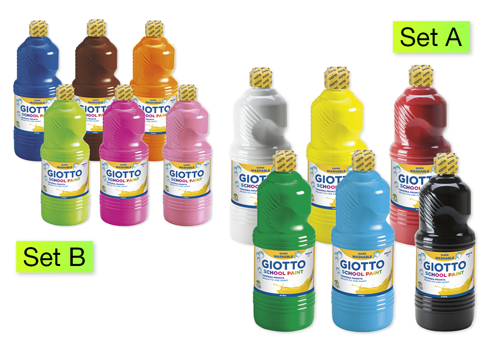 GIOTTO Kita- und Schulmalfarbe, 6 x 1 L