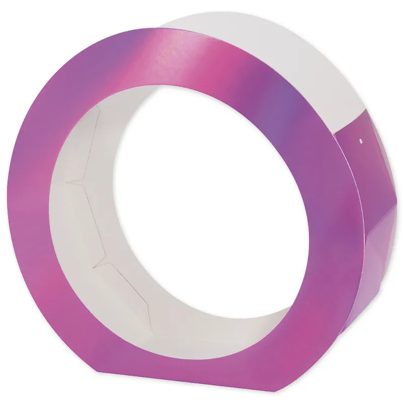 Lanternes en carton métallisé coloré, 19 cm Ø, 5 pcs