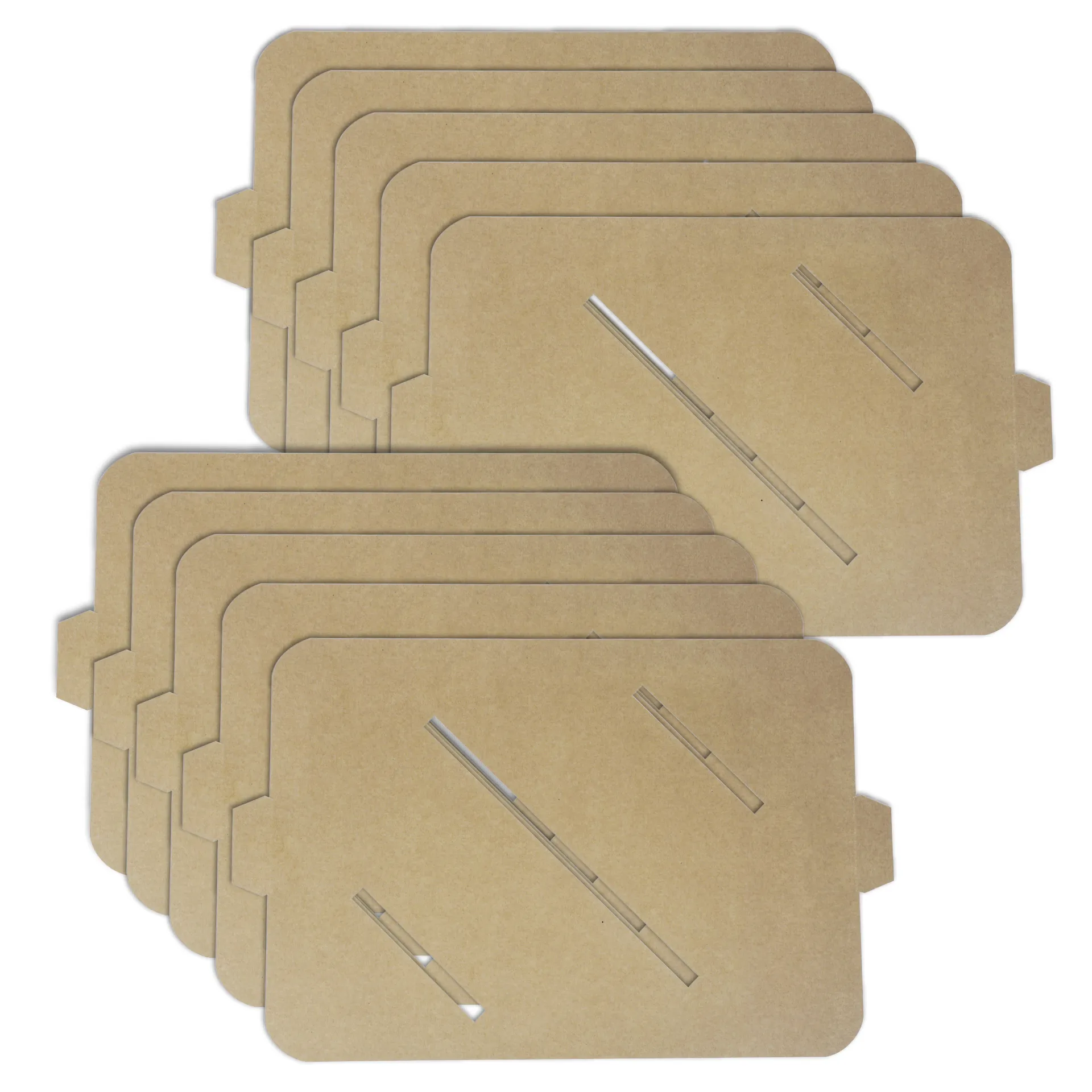 Ergänzungs-Set Einlegeböden für Papier-Trockenregal aus Pappe, 10 Stück