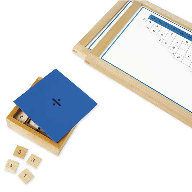 TimeTEX Divisionstabellen im Holzrahmen "Montessori Premium"